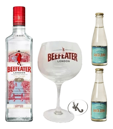 Gin Beefeater 700ml London Dry + Copa + 2 Tonicas Regalo