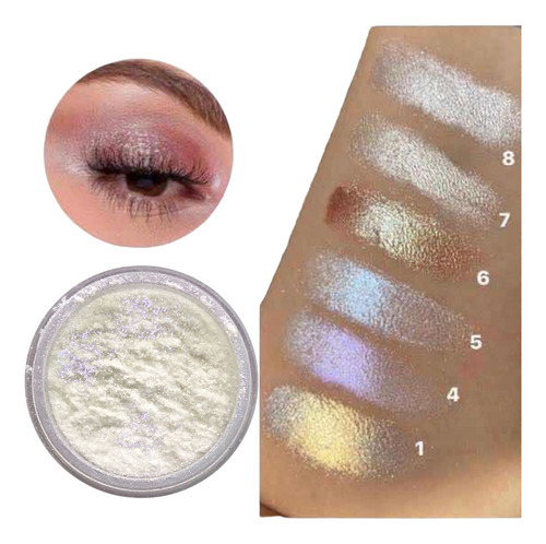 Sombra de ojos Ludurana Pigment Kit C/6 Unid, color blanco