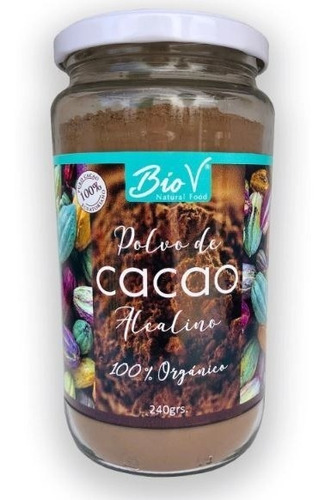 Cacao En Polvo Alcalino 240g - Cacao Puro Y Organico - Biov