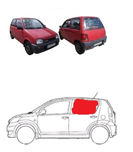 Vidrio Puerta Trasera Izquierda Daihatsu Cuore L-201 90/ 94