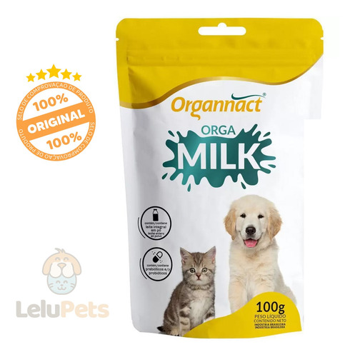 Suplemento Leite Para Cães E Gatos Filhotes Orga Milk 100g