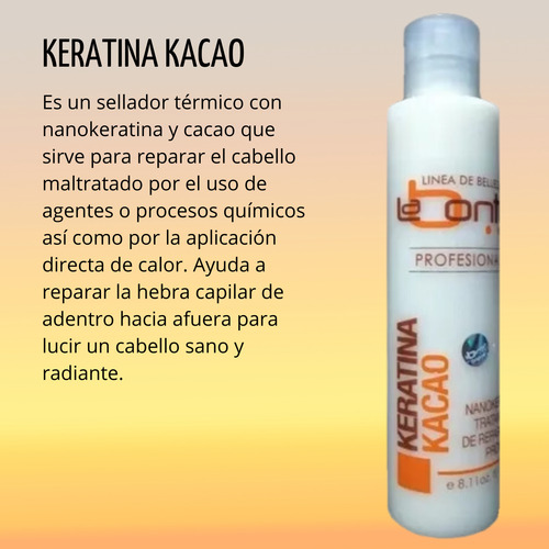 Tratamiento Reparador Keratina Kacao Labonté 240ml
