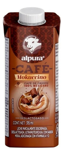 2 Pza Leche Saborizada Alpura Café Mokaccino 315 Ml
