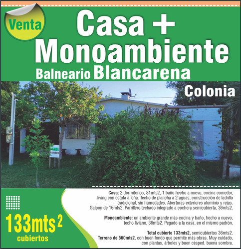 Casa Blancarena, Muy Buena, Construcción Tradicional Más Monoambiente