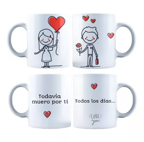 TAZA ENAMORADOS - SAN VALENTIN- PAREJAS- NOVIOS- ANIVERSARIOS