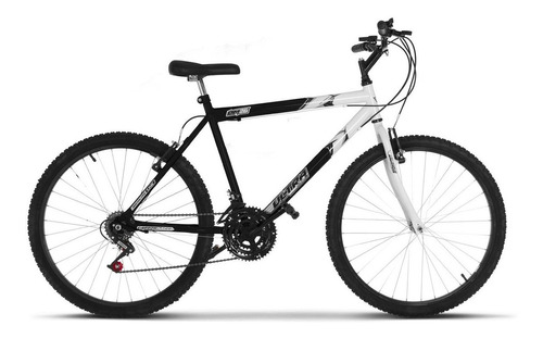 Bicicleta  de passeio Ultra Bikes Bike Aro 26 bicolor 18 marchas freios v-brakes cor preto/branco