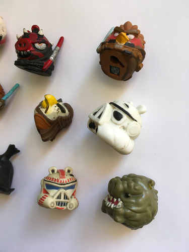 9 Figuras Angry Birds Fighter Telepods Star Wars Año 2013 9 Angry Birds (Usado)