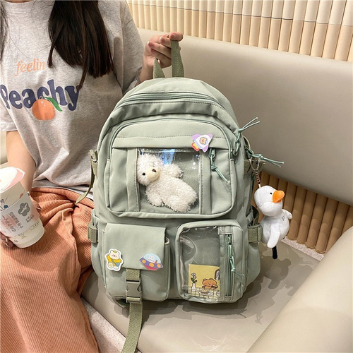 Imagen 9 de 9 de Mochila Kawaii Impermeável De Viaje Escolar Juvenil
