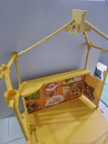 Barbie Set Island Fun Hut Vintage 1987 Mattel Amarillo (Usado)