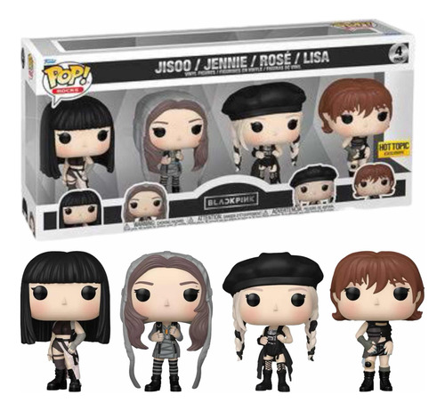 Funko Pop Blackpink Set 4 Black Pink Jisoo Jennie Rose Lisa