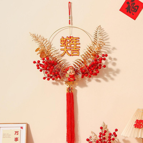 Corona De Año Nuevo Chino, Corona De Frutos Rojos, Corona