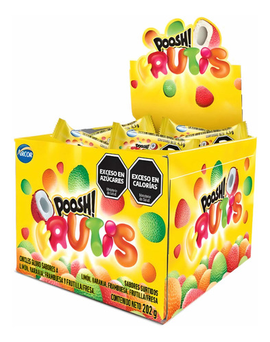 Oferta! Chicles Globo Poosh Frutis 45u Surtido Frutal Arcor