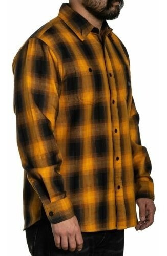Imagem 3 de 5 de Camisa Bolt Flannel Amarelo & Preto