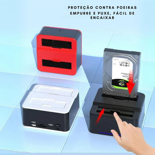 Knup Dock Station Case Hd Sata Pendrive Sd Usb 3.0 Knup Preto