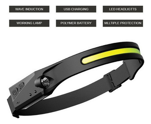 B Linterna Frontal Led Brillante Luz Camping Lampara De
