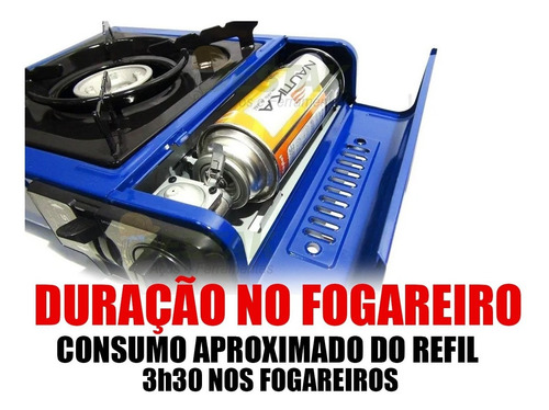 Imagem 5 de 7 de Kit Lata 16 Refil Gás Campgás Ntk 227g P Fogareiro Maçarico