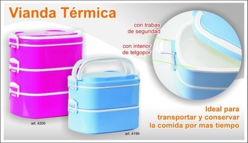 Vianda Térmica Escolar X3 Compartimentos Art 4200 Colombraro