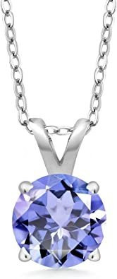 Gem Stone King Collar Con Colgante De Tanzanita Azul De