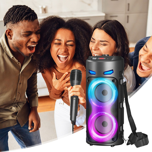 Recargable Subwoofer Portátil Bluetooth Bocina Con Microfono