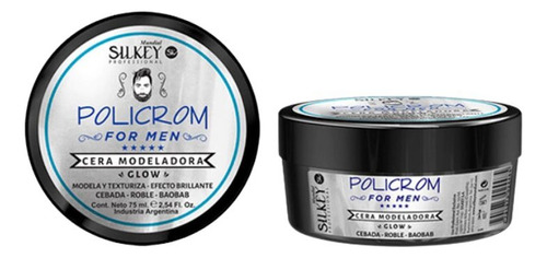 Silkey Barberia - Cera Glow Modeladora Brillante 75 Ml X 2 U