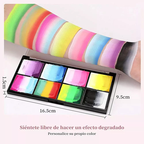 Maquillaje Paletita Duos Base De Agua Arcoiris