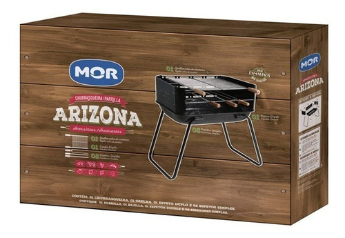 Parrilla Parrillero Barbacoa Portátil Arizona Mor Camping