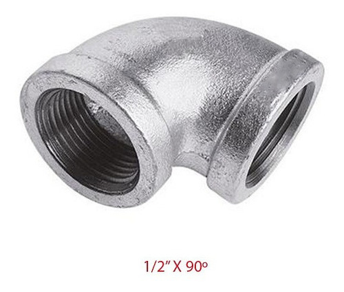 Codo Galvanizado 1/2´´ X 90 Grados ( 4 Piezas)