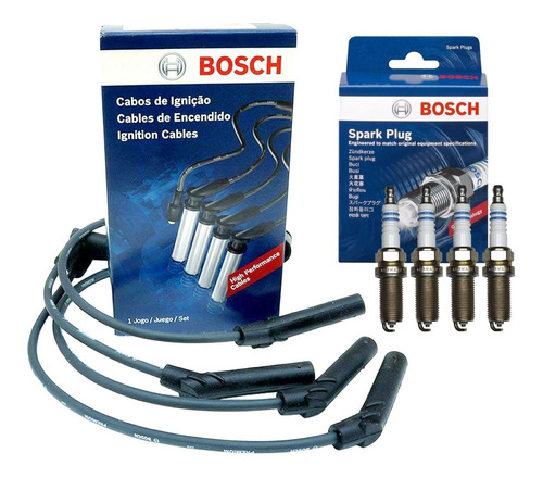 Cables De Bujia + Bujias Bosch Ford Ka 1.0 8v Motor Rocam