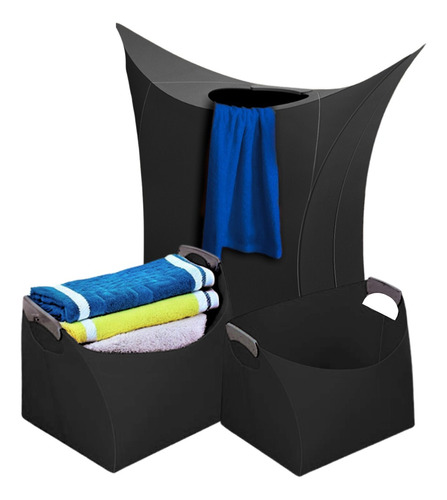 Canasto Cesto Organizador Plegable Ropa Sucia Set X 3