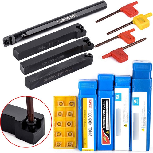 Portaherramientas De Broca De Torno Cnc 4 Piezas S12m-s...