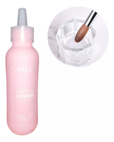Navi Limpiador Y Lubricante De Pinceles 100ml Acrilico / Gel