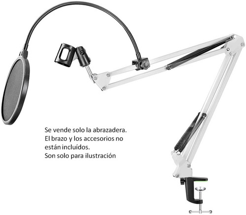 Abrazadera Metálica Para Brazo Resortado Lámpara Envío Ya