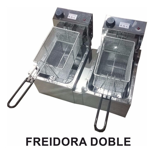 Freidora industrial ROA 16 L acero inoxidable 220V