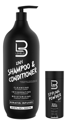 Level 3 Shampoo 2 En 1 Acondicionador + Powder Dust Polvo
