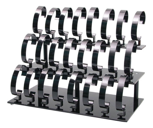 Nihay 24 Acrílico Rack Watch Soporte Soporte Joyería Pulsera