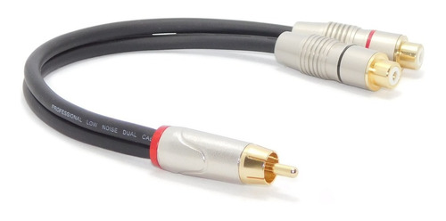 Imagen 1 de 3 de Cable Rca Macho A Dos Rca Hembra 30cm Hamc