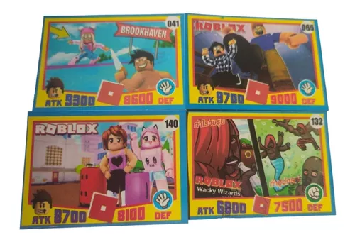 Kit 200 Cartinhas Roblox - Card Roblox - Card Roblox Game - Bate bafo Roblox  Kids