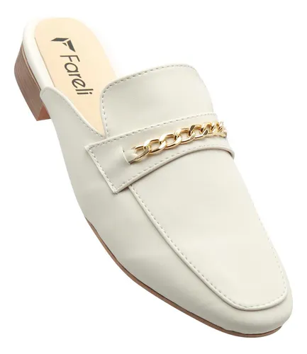 Zapatos Suecos Dama Flats Casuales Izzy Hueso Fareli 517