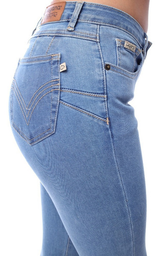 Imagen 3 de 10 de Jeans Para Dama Dayana Mezclilla Levanta Pompa