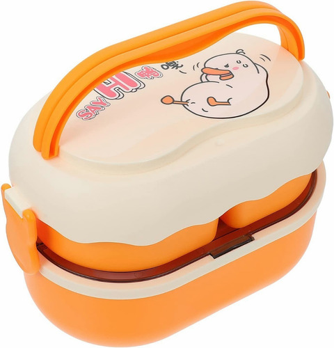 Lunch Box Infantil Fiambrera Escuela Con Cubiertos 1600ml