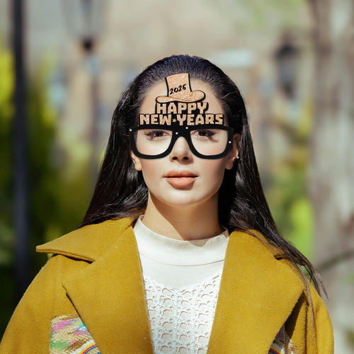 Gafas De Papel Divertido Para Feliz Año Nuevo 2025, 6 Unidad
