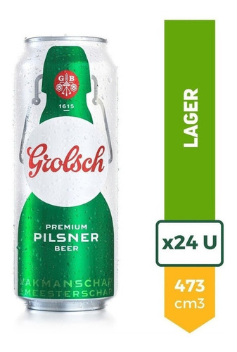 Cerveza Grolsch Lata 473ml Premium Pack X24 La Barra Oferta