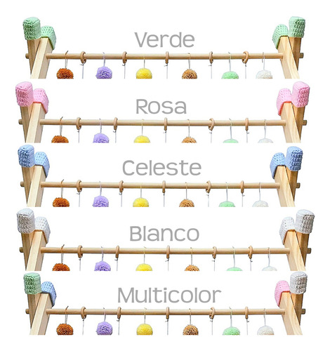 Gimnasio Bebe Nordico Montessori Madera Boca Juniors Crochet