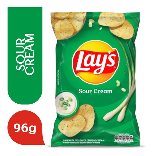 Batata Frita Lisa Sabor Creme De Cebola Pacote 96g Lays