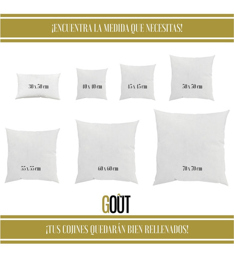 Imagen 7 de 7 de 9 Rellenos Premium Para Cojín Decorativo 60x60 Cm Marca Goût