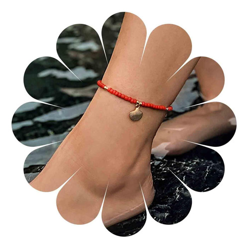 Andelaisi Boho Pulseras De Tobillo Con Cuentas De Semillas,
