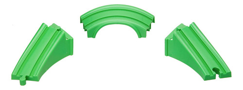 Vías Rectas De Madera, Figura De Puente Ferroviario Verde