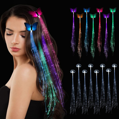 Extension De Trenza Para Mujeres Y Niñas, Brillan En La Osc