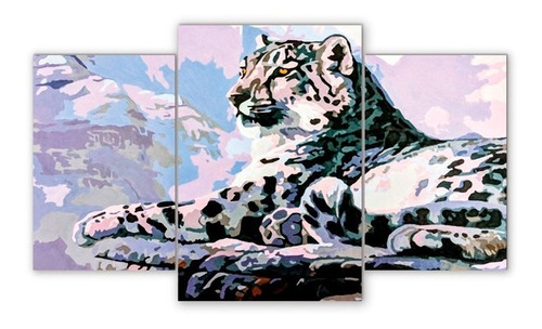 Cuadro Triptico Leopardos Varios Modelos 48x91 (6)