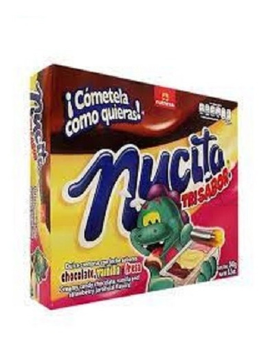 Cajita Nucita Tri Sabor Dulce Cremoso Chocolate Fresa Vainil